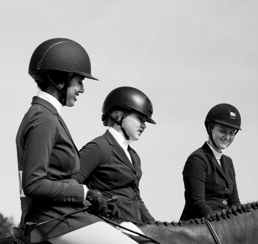 Horse riding and jumping